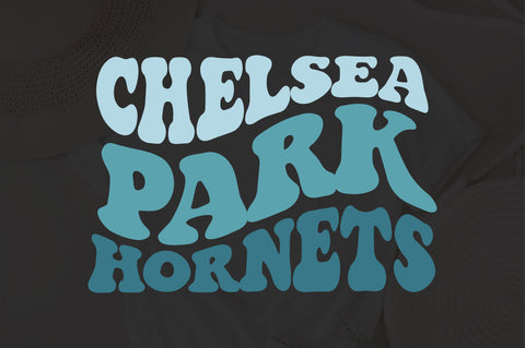 Chelsea Park Hornets svg, wavy style svg, EPS PNG Cricut Instant Download SVG Fauz 