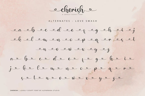 Cherish - Script Font Font Alpaprana Studio 