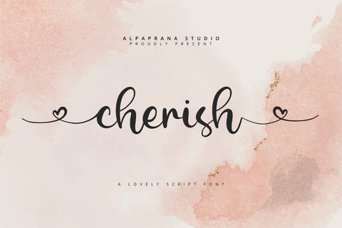 Cherish - Script Font Font Alpaprana Studio 