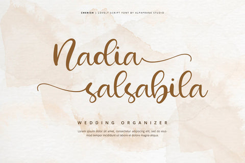 Cherish - Script Font Font Alpaprana Studio 