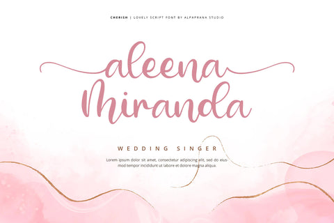 Cherish - Script Font Font Alpaprana Studio 