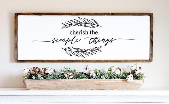 Cherish the Simple Things SVG | Farmhouse Wood Sign or Stencil SVG Ikonart Design Shop 