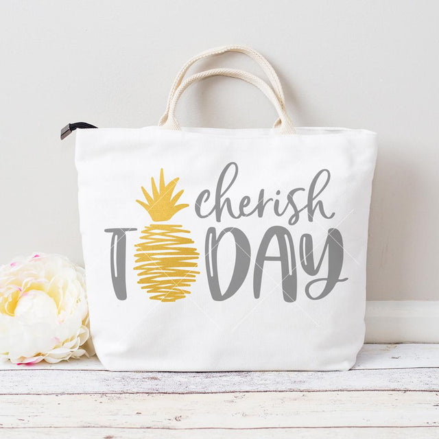 Cherish Today Pineapple - Summer Beach SVG Chameleon Cuttables 
