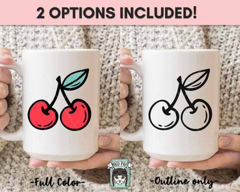Cherries SVG File, Cherries Cut File, Valentines Day Cut File, Love SVG File, Cherry SVG File, Cherry Cut File SVG Wild Pilot 