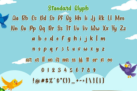 Cherry Bird Font Rochart studio 