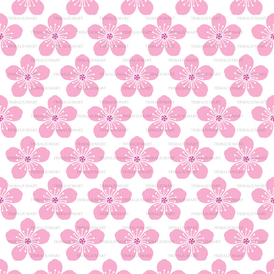 Cherry blossom background pattern SVG TribaliumArtSF 
