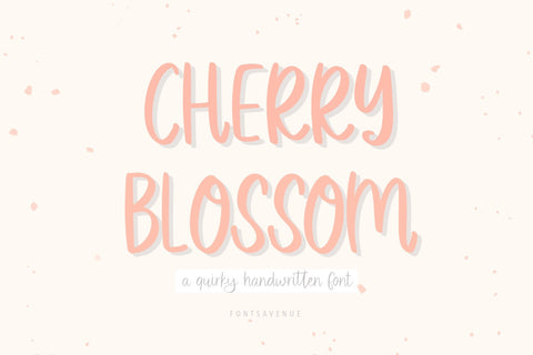 Cherry Blossom | Curly Handwritten Font Font Fonts Avenue 