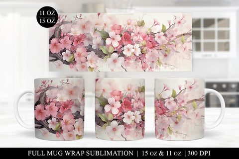 Cherry Blossom Mug Sublimation Bundle Sublimation BijouBay 