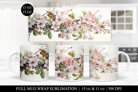 Cherry Blossom Mug Sublimation Bundle Sublimation BijouBay 