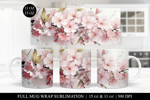 Cherry Blossom Mug Sublimation Bundle Sublimation BijouBay 