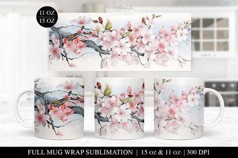 Cherry Blossom Mug Sublimation Bundle Sublimation BijouBay 