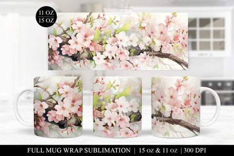 Cherry Blossom Mug Sublimation Bundle Sublimation BijouBay 