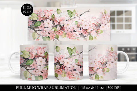 Cherry Blossom Mug Sublimation Bundle Sublimation BijouBay 