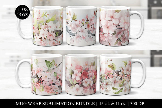 Cherry Blossom Mug Sublimation Bundle Sublimation BijouBay 