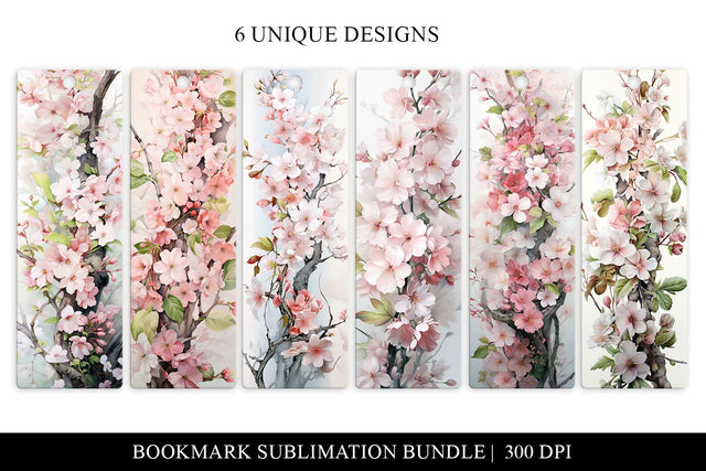 Cherry Blossom Printable Bookmarks Sublimation Bundle Sublimation BijouBay 
