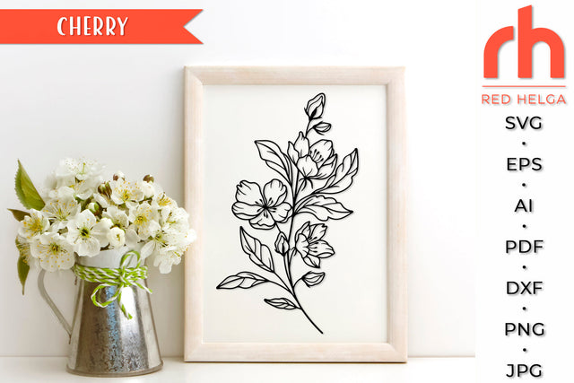 Cherry Blossom SVG - Sakura Cut File SVG RedHelgaArt 
