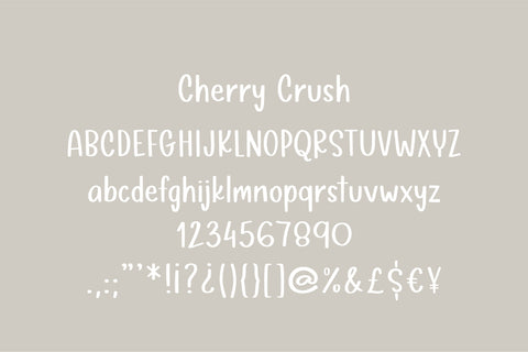 Cherry Crush Font Sunday Nomad 