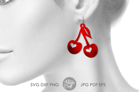 Cherry earrings SVG SVG Artisan Craft SVG 