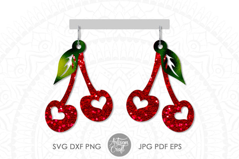Cherry earrings SVG SVG Artisan Craft SVG 