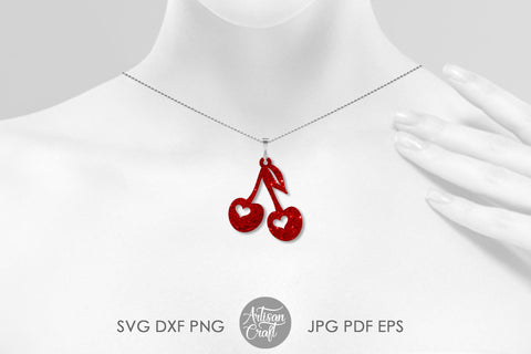 Cherry earrings SVG SVG Artisan Craft SVG 