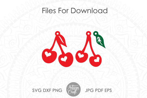 Cherry earrings SVG SVG Artisan Craft SVG 