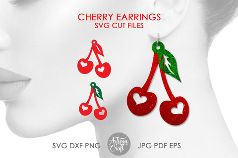 Cherry earrings SVG SVG Artisan Craft SVG 