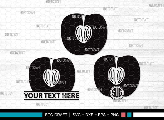 Cherry Monogram SVG | Cherries Svg | Summer Fruit Svg | Cherry Fruit Svg | Cherry Clipart SVG ETC Craft 