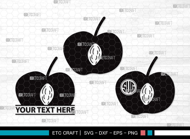 Cherry Monogram SVG | Cherries Svg | Summer Fruit Svg | Cherry Fruit Svg | Cherry Clipart SVG ETC Craft 