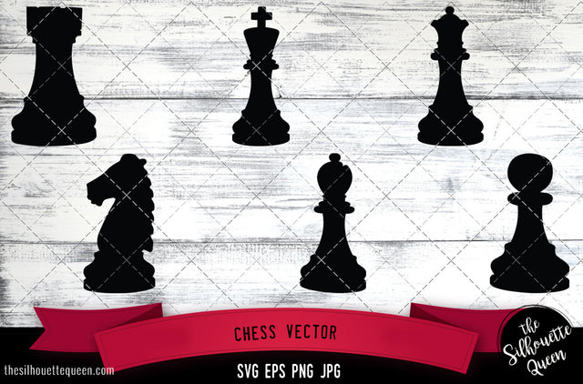 Chess Silhouette Vector SVG SVG Loveleen Kaur 