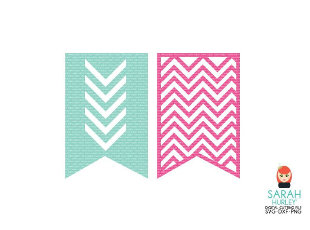 Chevron Banner Set 2 SVG Sarah Hurley 