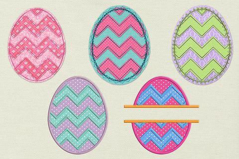 Chevron Easter Egg Applique Embroidery Bundle Embroidery/Applique DESIGNS Designed by Geeks 