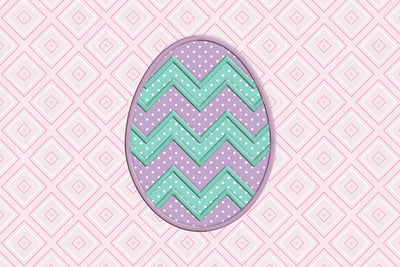 Chevron Easter Egg Applique Embroidery Embroidery/Applique DESIGNS Designed by Geeks 