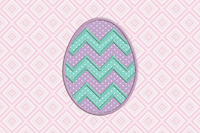 Chevron Easter Egg Applique Embroidery Embroidery/Applique DESIGNS Designed by Geeks 