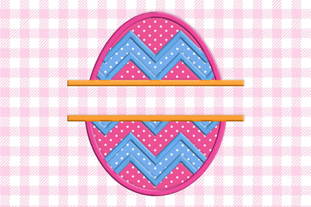 Chevron Easter Egg Split Applique Embroidery Embroidery/Applique DESIGNS Designed by Geeks 