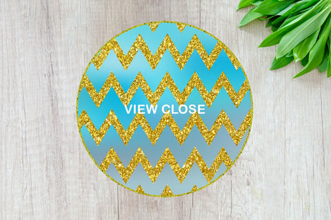 chevron gold glitter pattern digital paper on gradient green color background Digital Pattern artnoy 