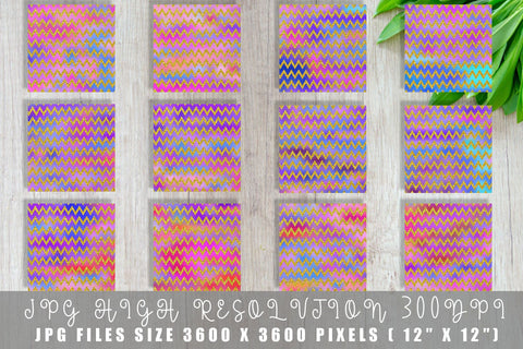 chevron gold glitter pattern digital paper on gradient pink color background Digital Pattern artnoy 