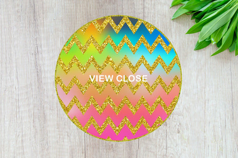 chevron gold glitter pattern digital paper on gradient rainbow color background Digital Pattern artnoy 