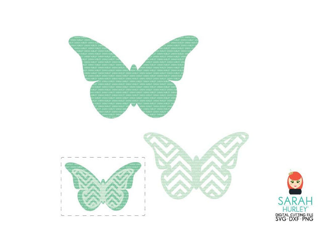 Chevron Layered Butterfly SVG Sarah Hurley 
