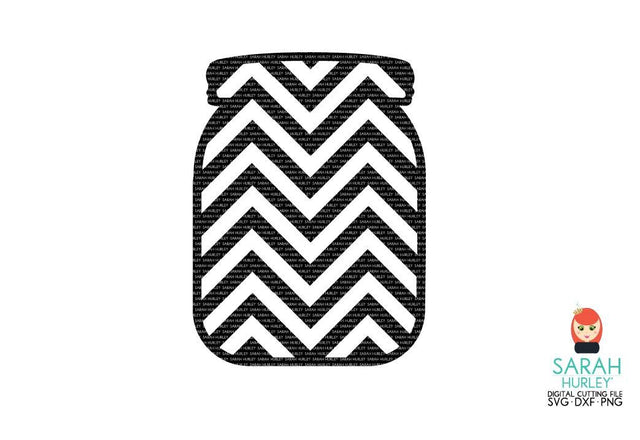 Chevron Mason Jar SVG Sarah Hurley 