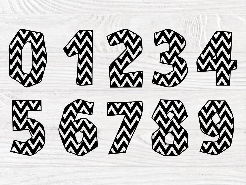 Chevron numbers SVG | Numbers svg | Chevron svg | Numbers cut files ...