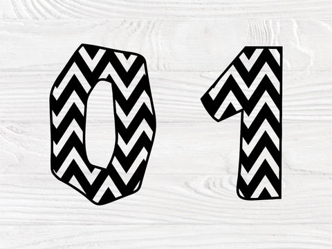 Chevron numbers SVG | Numbers svg | Chevron svg | Numbers cut files | Svg cutting files | Birthday numbers svg | Silhouette cut files cricut SVG TonisArtStudio 