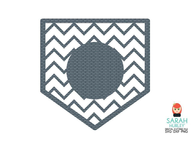 Chevron Patch Pocket SVG Sarah Hurley 