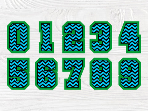 Chevron pattern numbers | Chevron SVG | Numbers cut files for cricut and silhouette | Numbers svg | Design space | Chevron cricut svg files SVG TonisArtStudio 