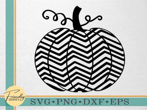 Chevron Pumpkin SVG | Pattern Pumpkin SVG SVG Friendly Henry 