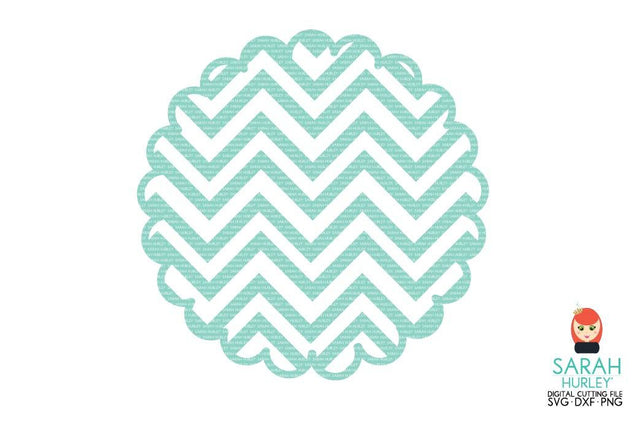 Chevron Scallop Circle SVG Sarah Hurley 