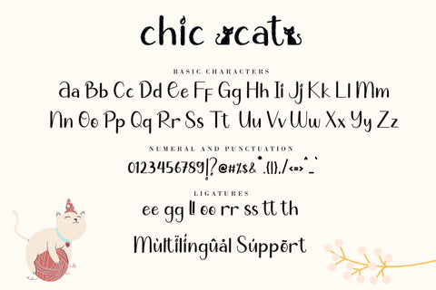 Chic Cat Font AEN Creative Store 