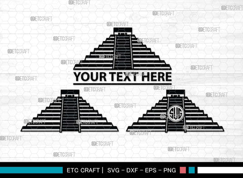 Chichen Itza Monogram, Chichen Itza Silhouette, Chichen Itza SVG, Pyramid Svg, Mayan Pyramid Svg, Maya Civilization Svg, Egypt Pyramid Svg, SB00490 SVG ETC Craft 