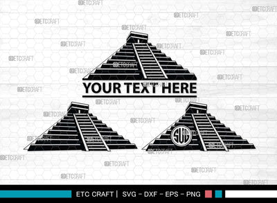 Chichen Itza Monogram, Chichen Itza Silhouette, Chichen Itza SVG, Pyramid Svg, Mayan Pyramid Svg, Maya Civilization Svg, Egypt Pyramid Svg, SB00490 SVG ETC Craft 
