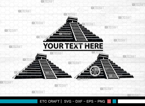 Chichen Itza Monogram, Chichen Itza Silhouette, Chichen Itza SVG, Pyramid Svg, Mayan Pyramid Svg, Maya Civilization Svg, Egypt Pyramid Svg, SB00490 SVG ETC Craft 