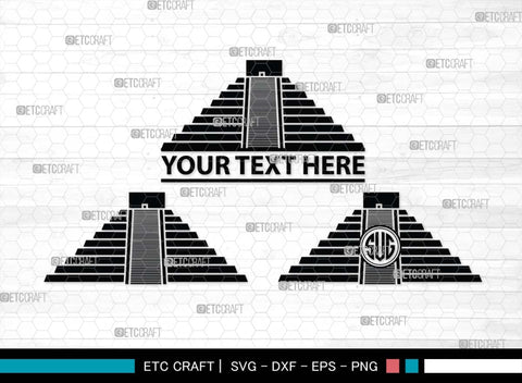 Chichen Itza Monogram, Chichen Itza Silhouette, Chichen Itza SVG, Pyramid Svg, Mayan Pyramid Svg, Maya Civilization Svg, Egypt Pyramid Svg, SB00490 SVG ETC Craft 